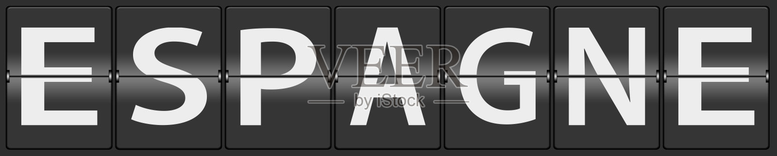 西班牙机场翻转面板法文翻译设计元素图片