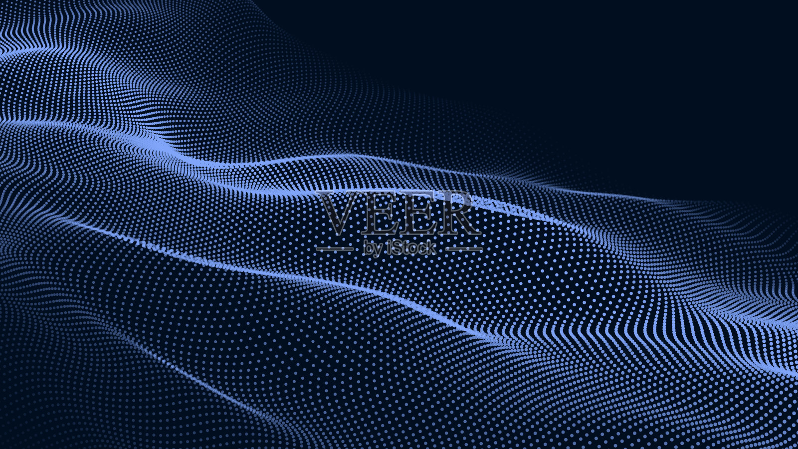 摘要数字粒子波。未来的波点。技术背景矢量。矢量图插画图片素材