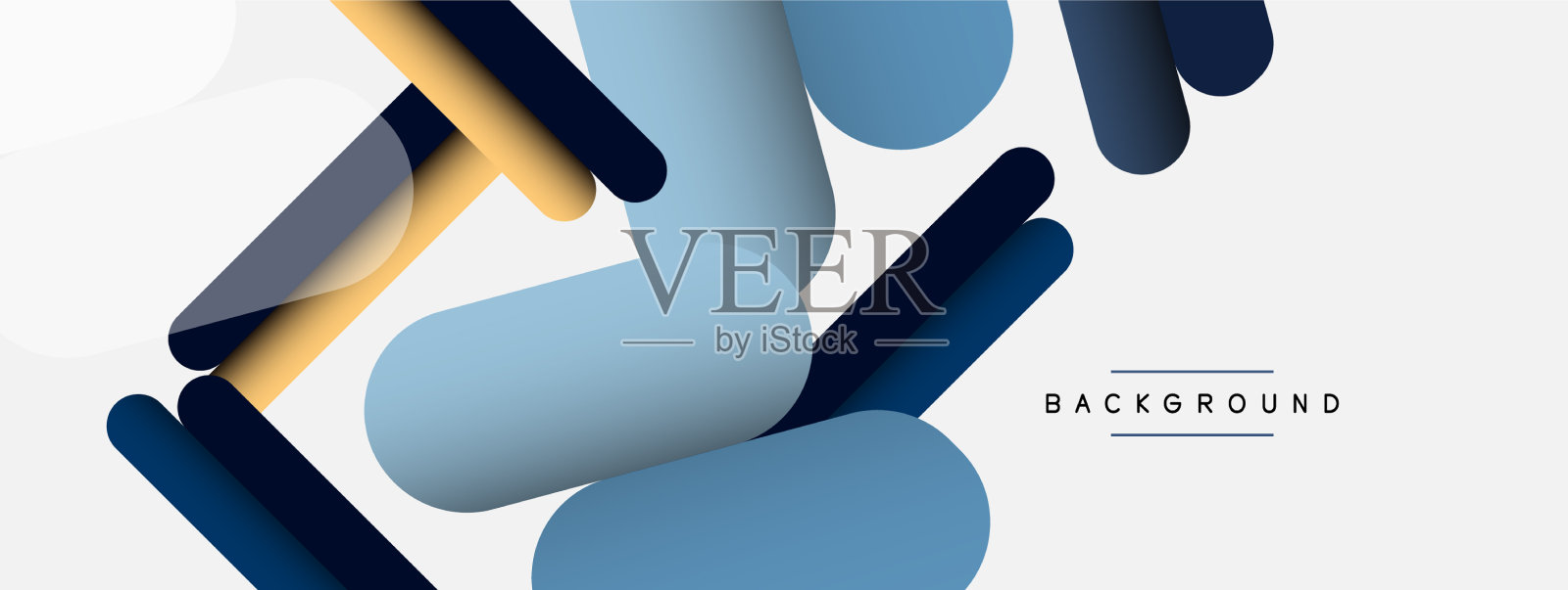 重叠圆形形状和线条背景插画图片素材