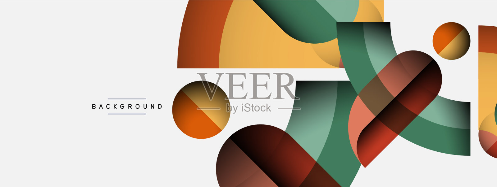 时尚的形状，颜色，最小的设计组成插画图片素材