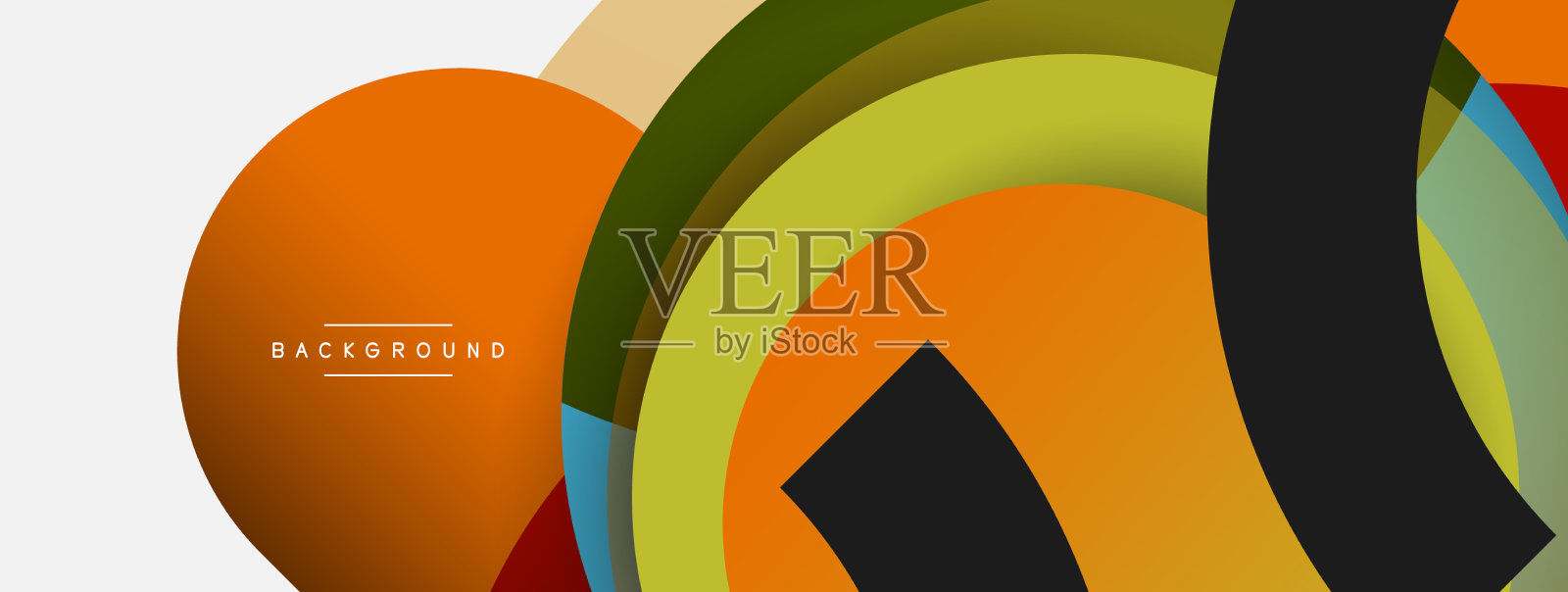 圆的形状圈最小的几何插画图片素材