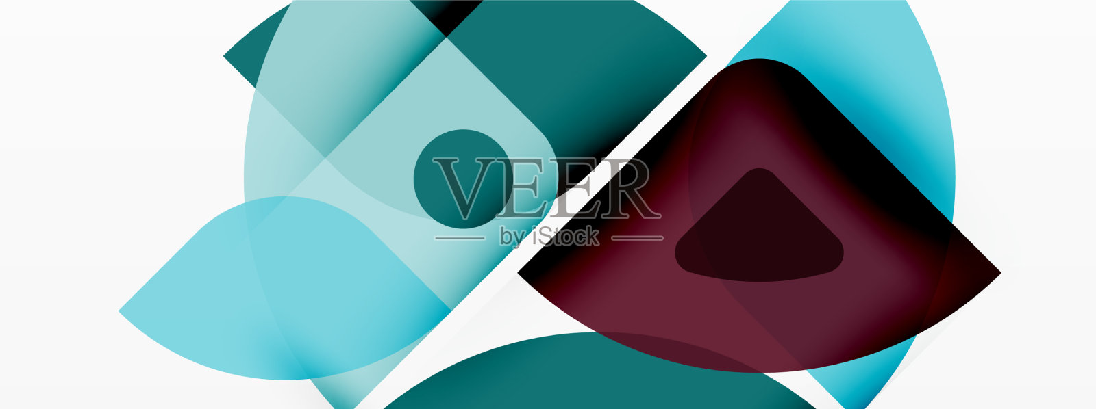 直线、正方形、圆形和三角形是几何的插画图片素材