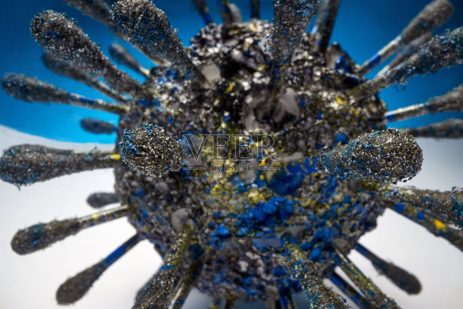 病原体呼吸道流感冠状病毒细胞。照片摄影图片