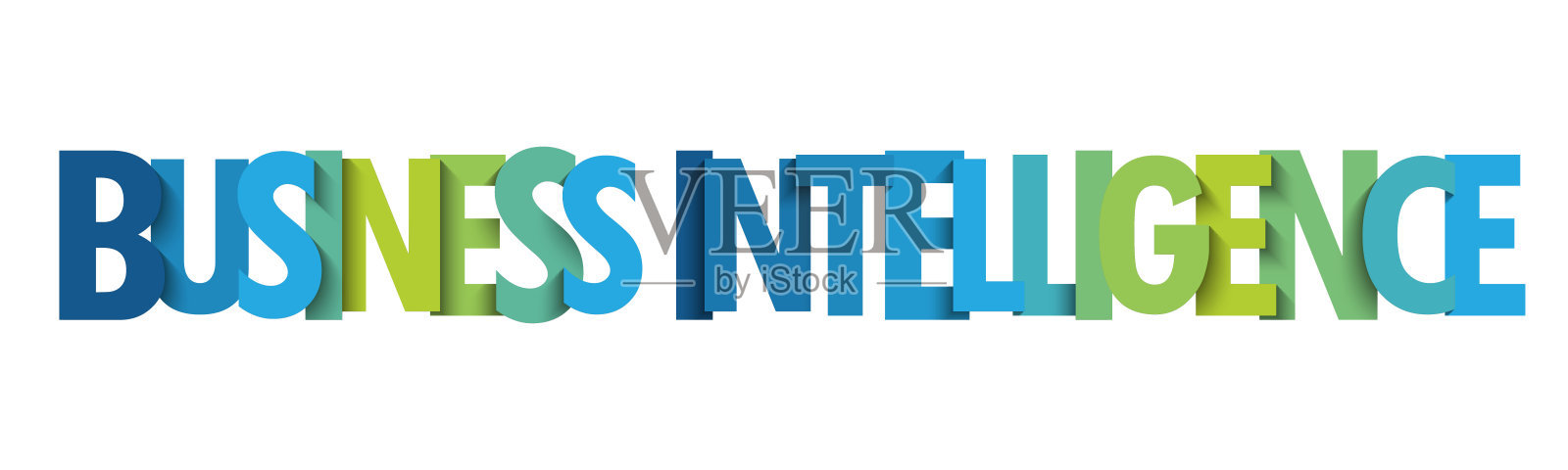 商业智能彩色印刷横幅插画图片素材