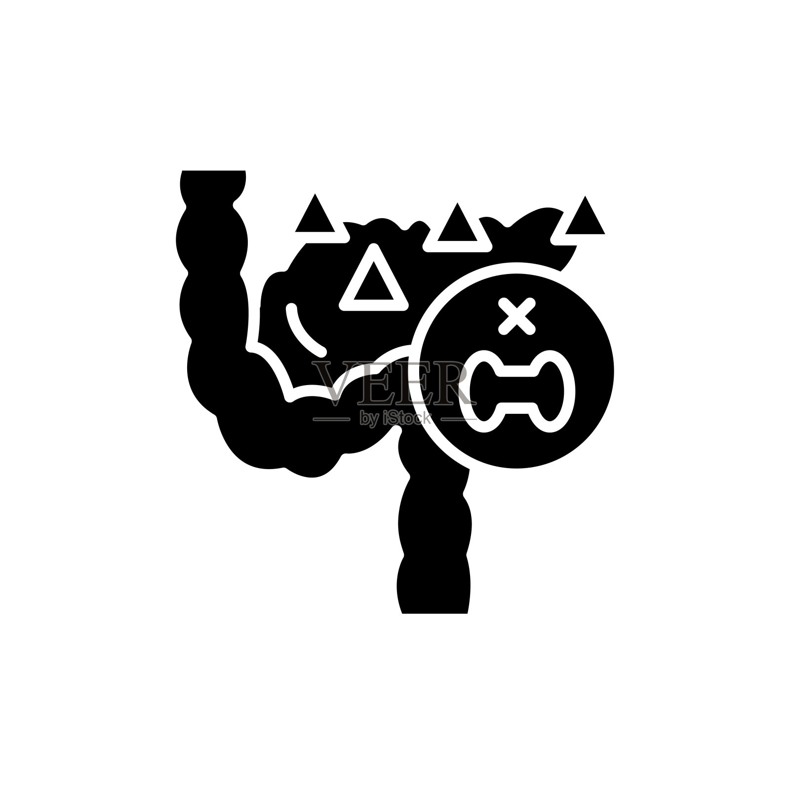 2型糖尿病线图标。孤立的向量元素。插画图片素材