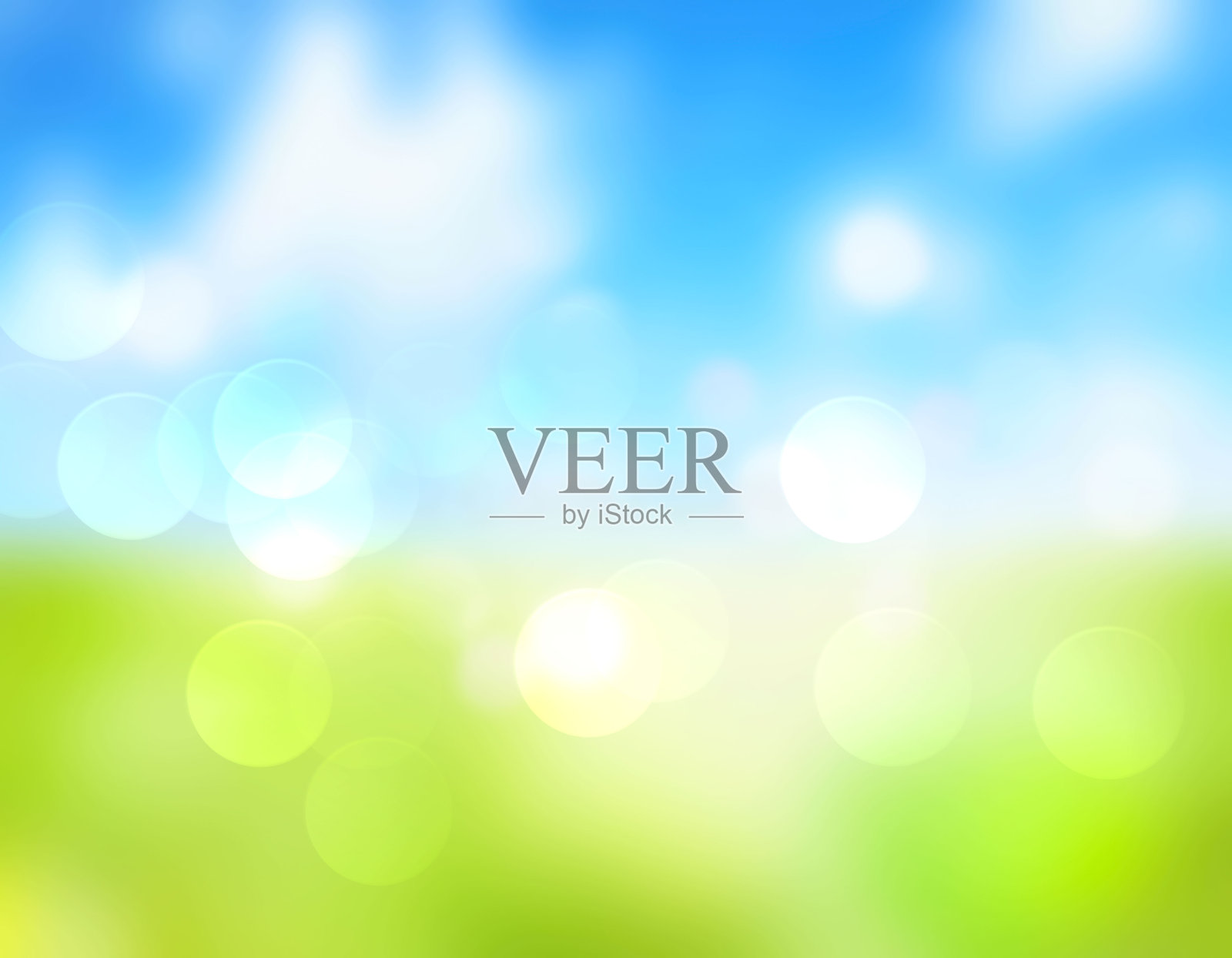 春天夏天天空自然模糊的背景。Illustation复活节壁纸。照片摄影图片