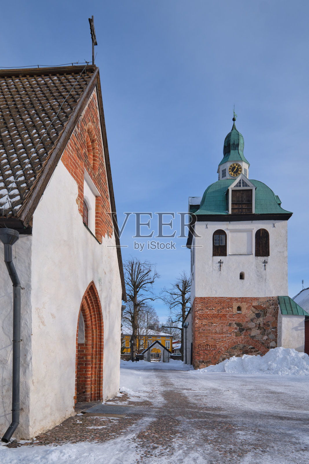 芬兰波尔沃的中世纪路德教堂。照片摄影图片