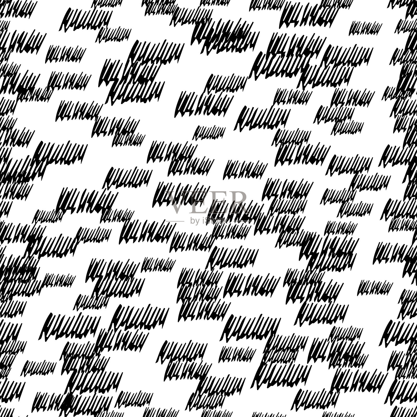 无缝模式与黑色铅笔笔触插画图片素材