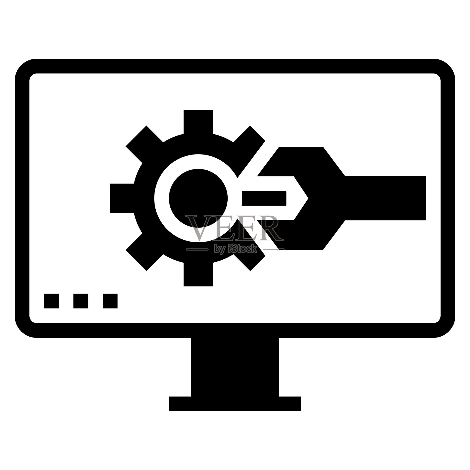 安装图标矢量插图。插画图片素材