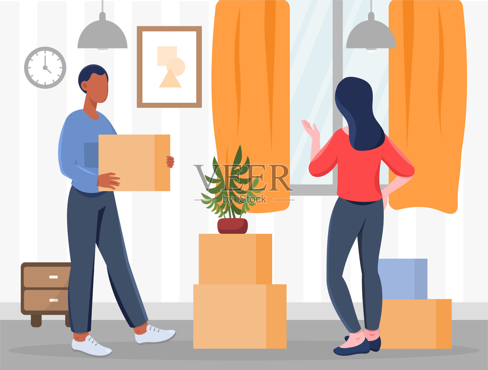 移动的概念插画图片素材