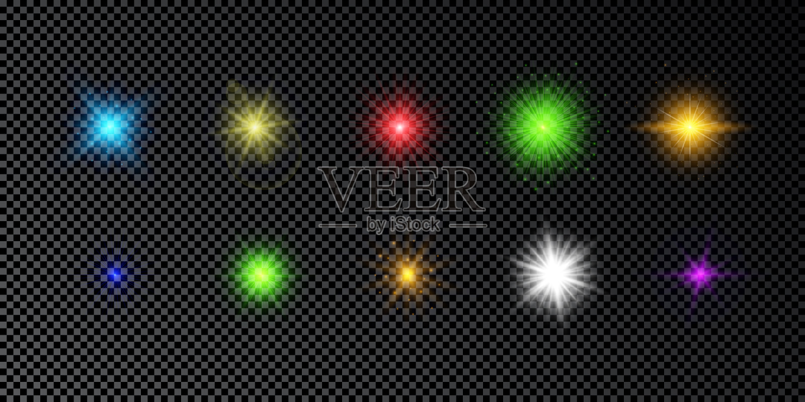 镜头光晕的光效果插画图片素材