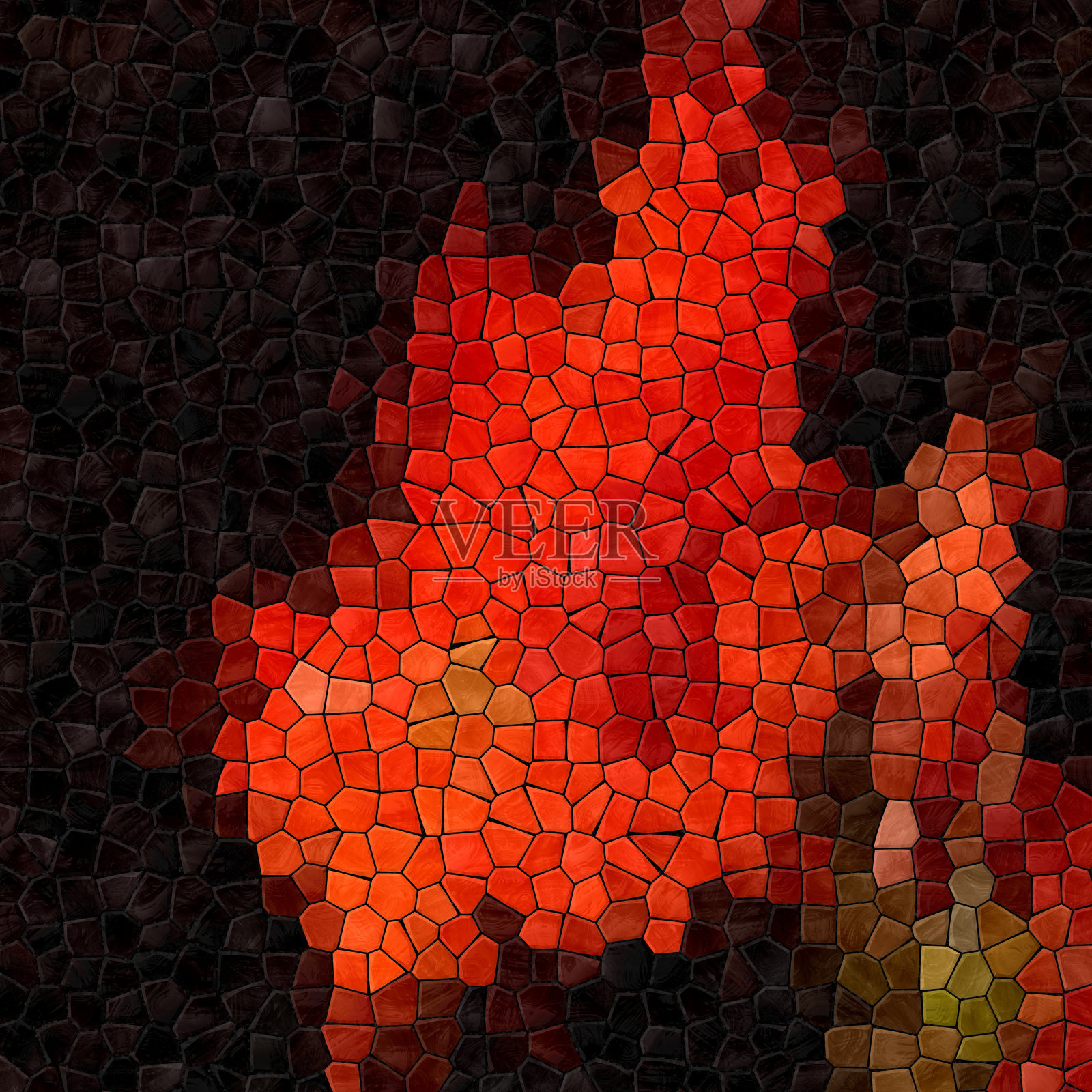 不规则马赛克背景红橙黑色插画图片素材