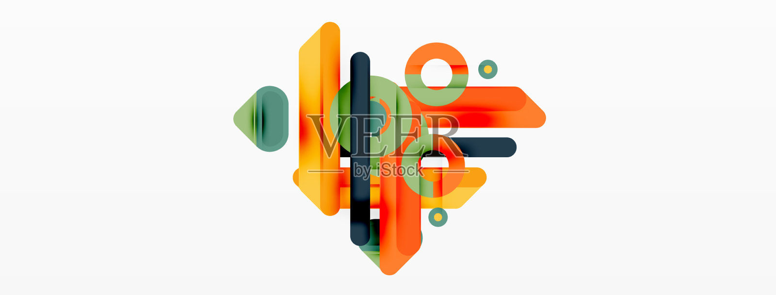 线条几何背景条纹和环插画图片素材