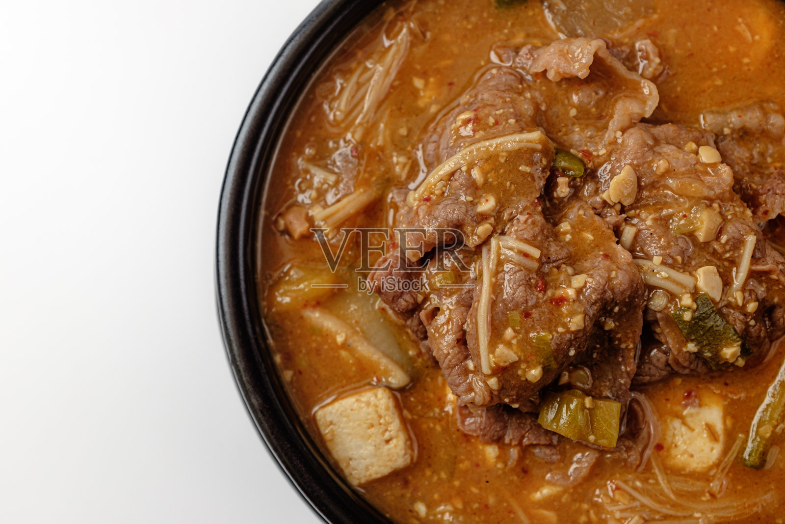 牛肉味噌汤照片摄影图片