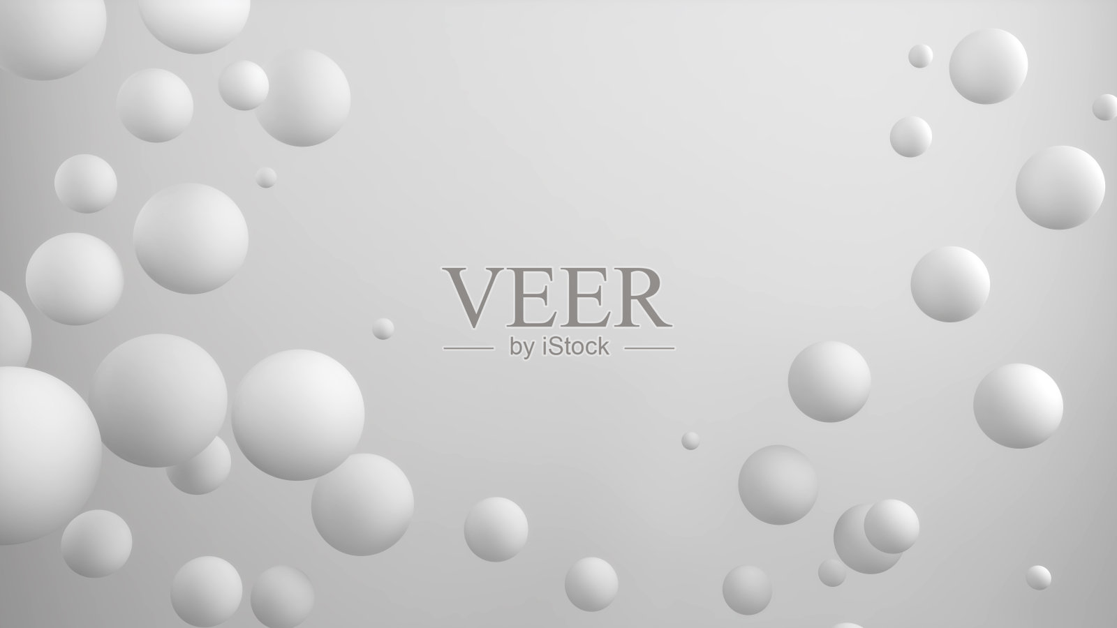 抽象的白色球在白色的背景上，三维渲染照片摄影图片