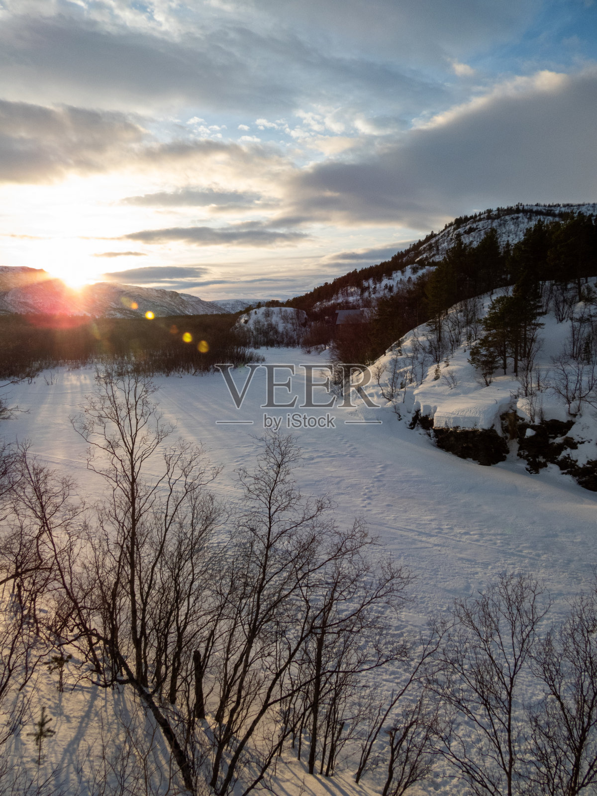 挪威特罗姆瑟，芬兰马克的风景照片摄影图片