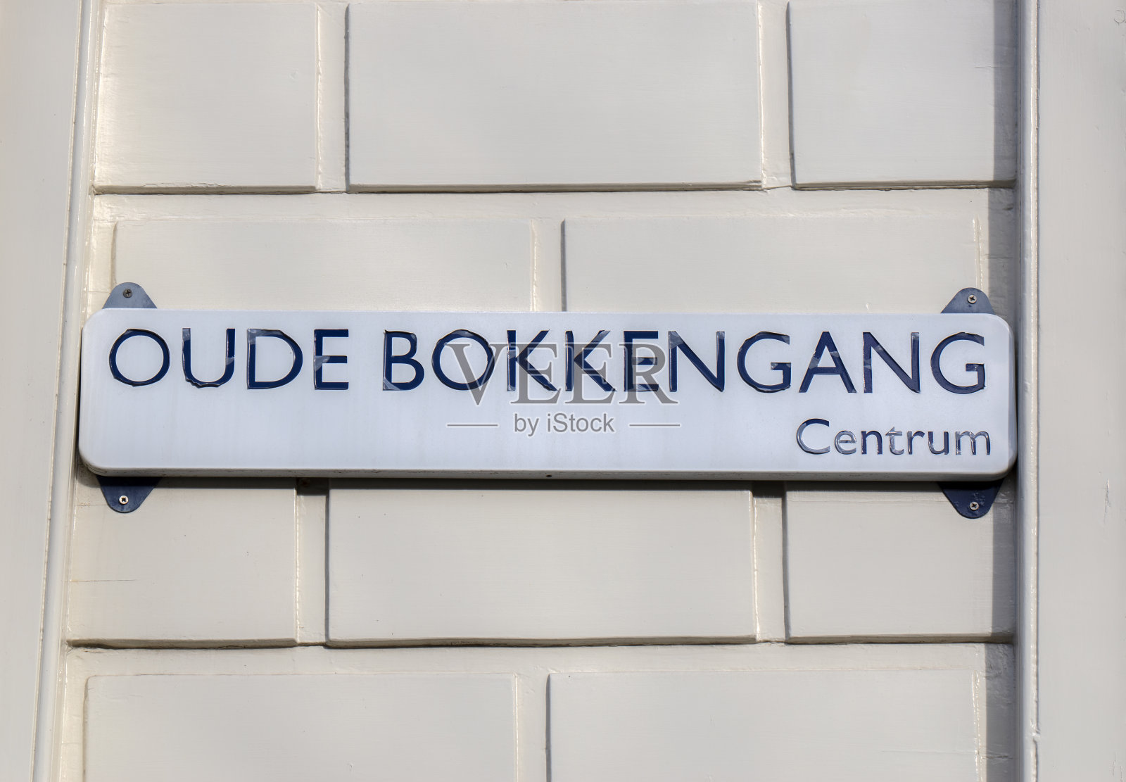 荷兰阿姆斯特丹Oude Bokkengang街的标志照片摄影图片