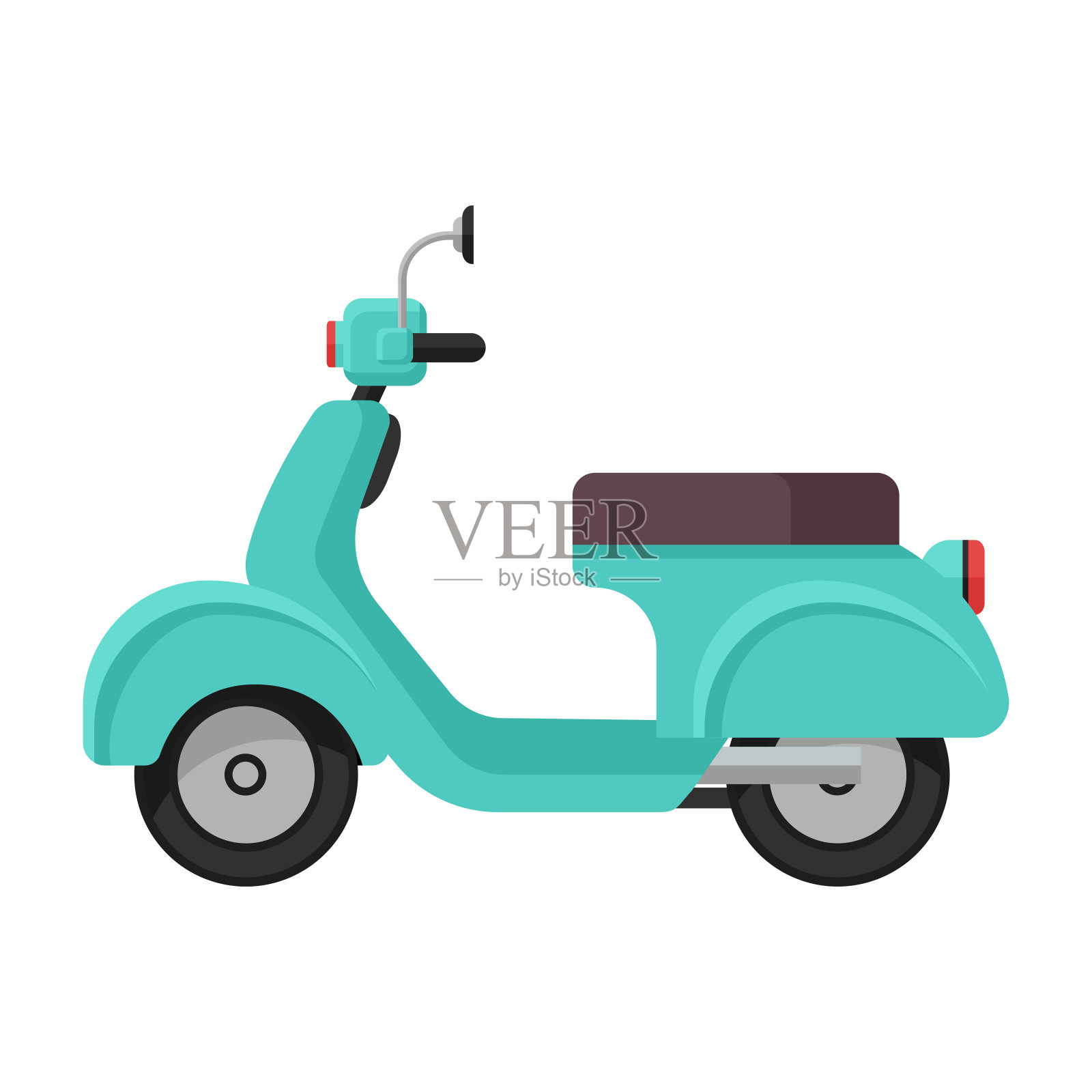 蓝色优雅的卡通矢量插图孤立的对象插画图片素材