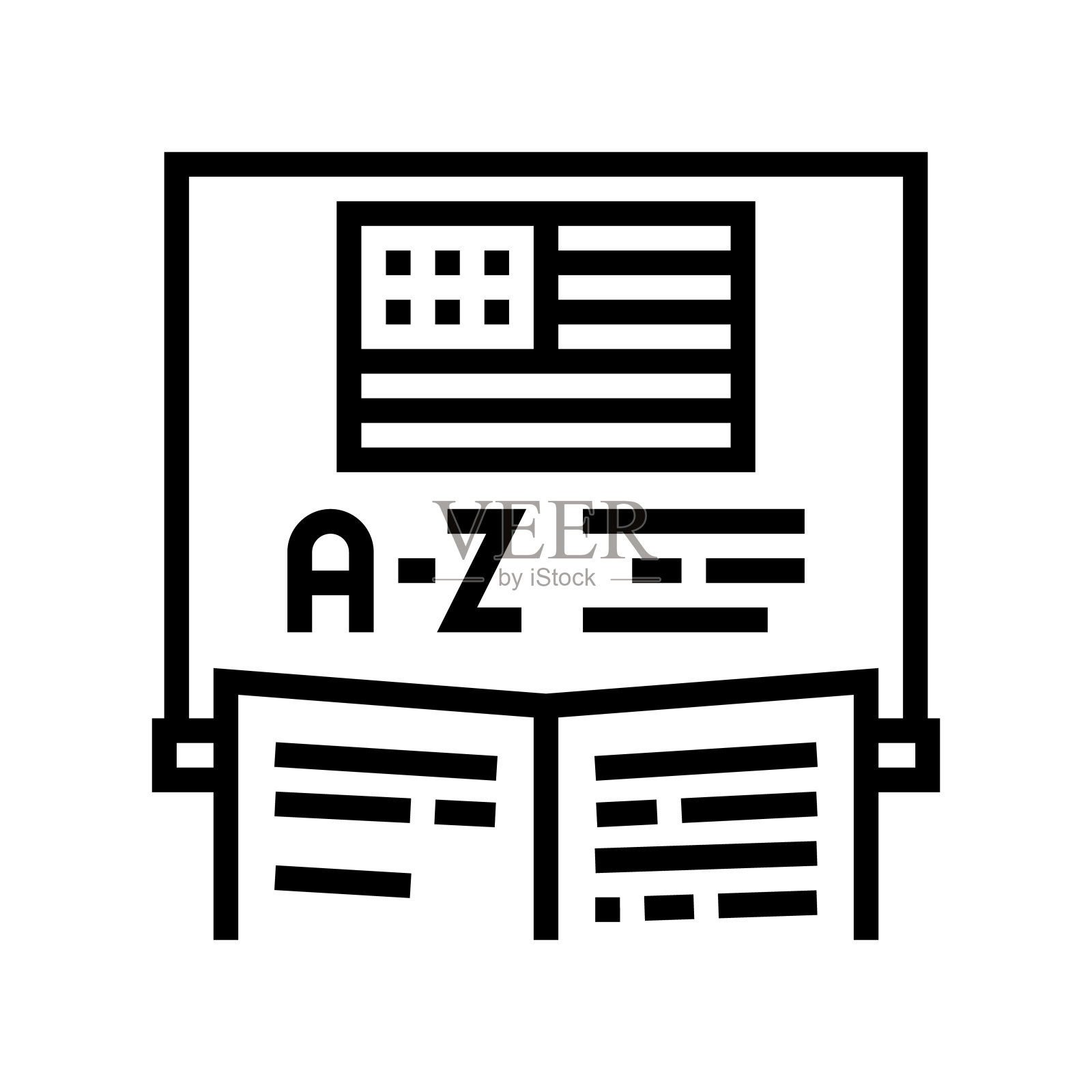 直线图标矢量插图插画图片素材