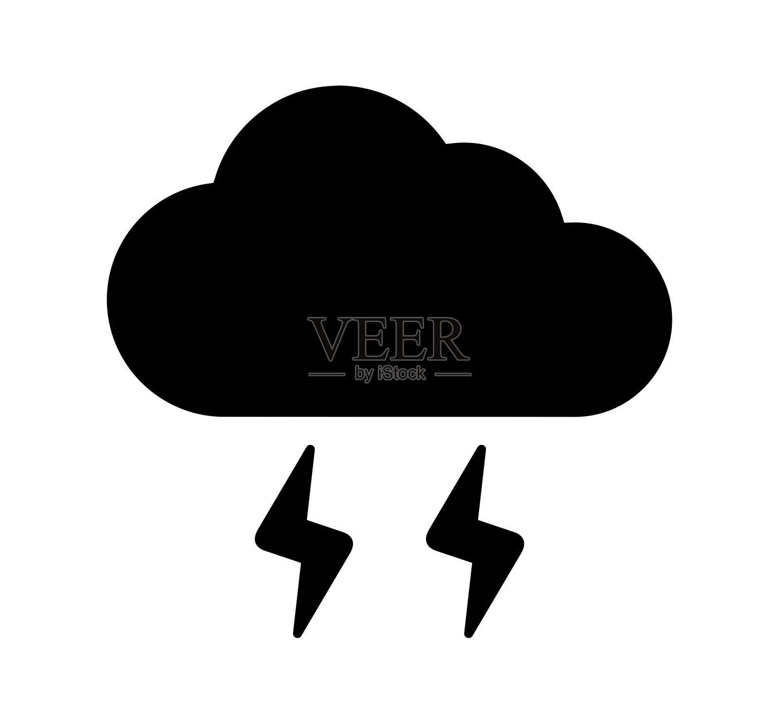 暴风云图标插画图片素材