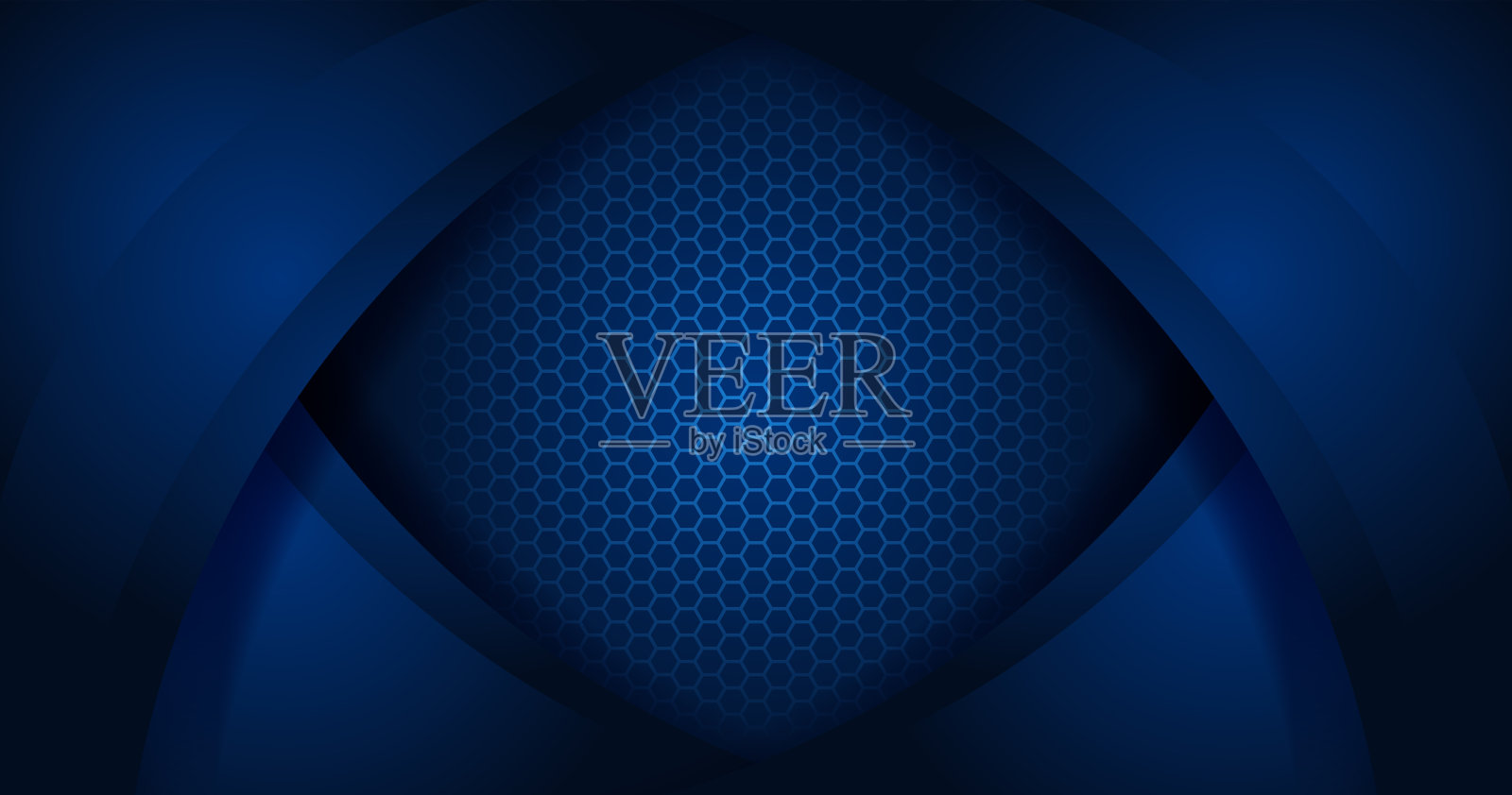 深蓝色抽象背景设计技术企业业务模板。最小梯度创意页面模糊覆盖插画图片素材