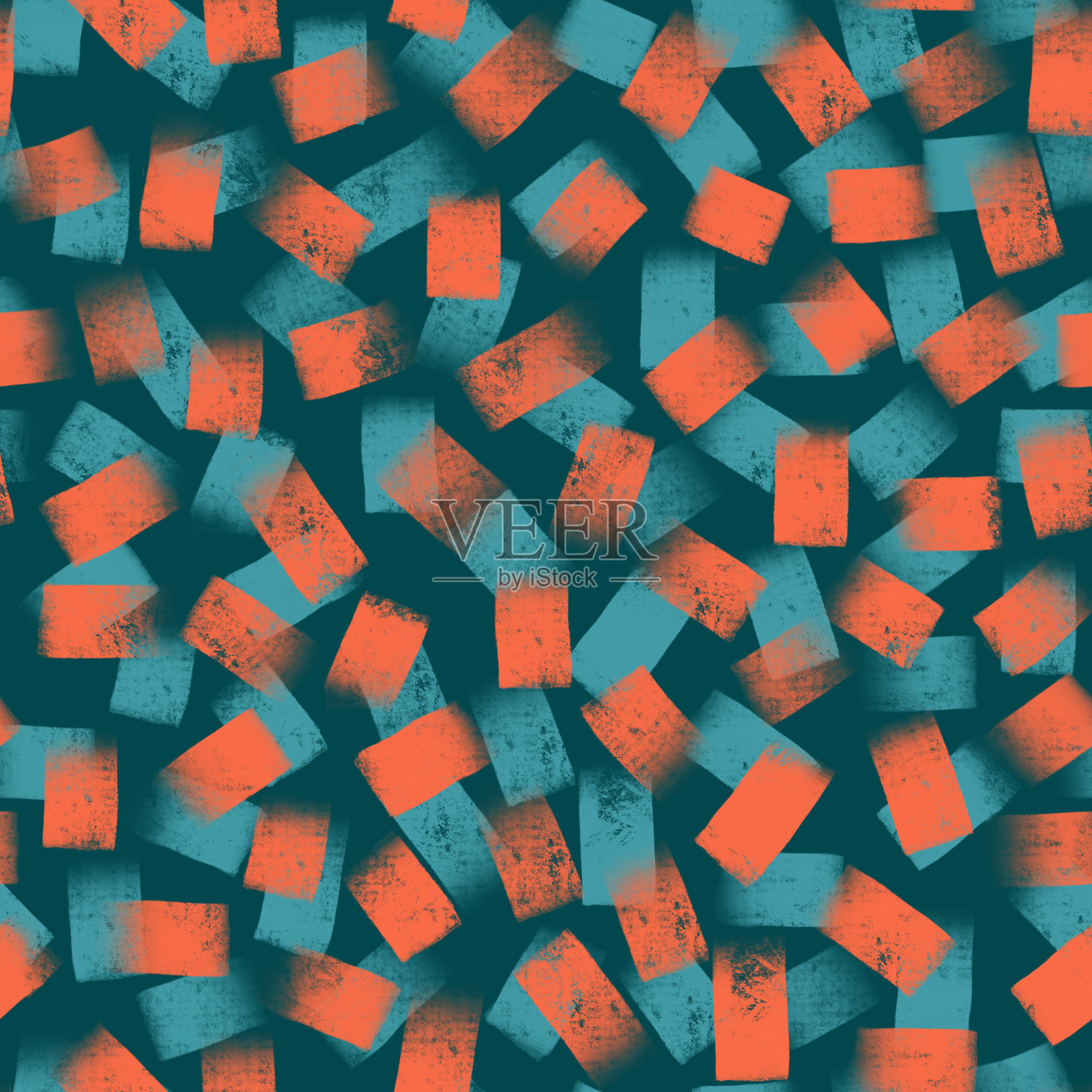 矩形模式。几何无缝纹理的孤立多边形。现代艺术图形。抽象简单的平面设计与正方形。用于布料，背景，包装，纺织品，织物，礼品包装。插画图片素材