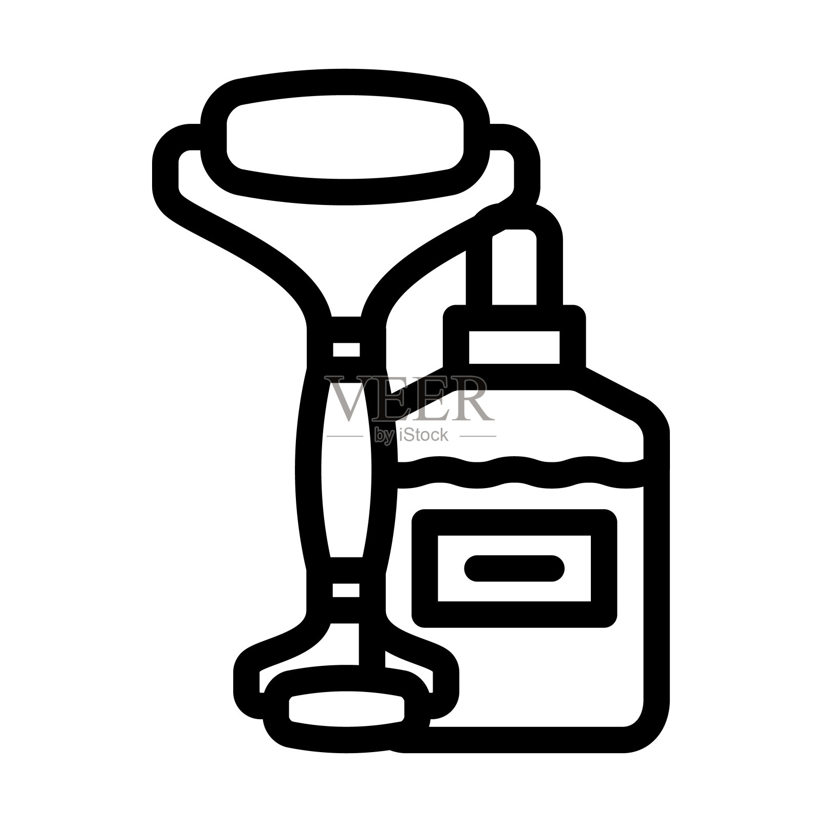 滚子面按摩器线图标矢量插图插画图片素材