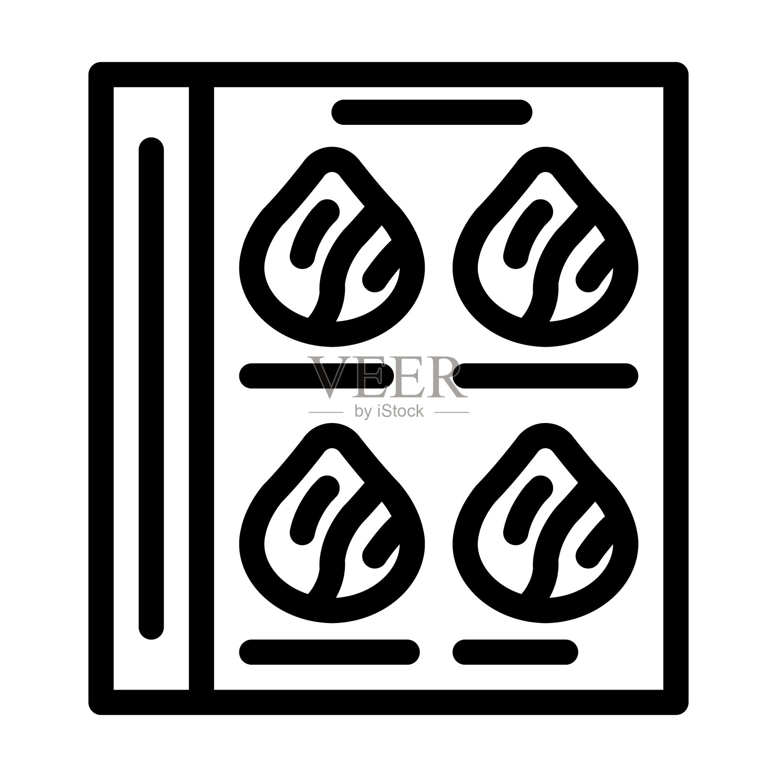 头发染色线图标矢量插图的目录插画图片素材