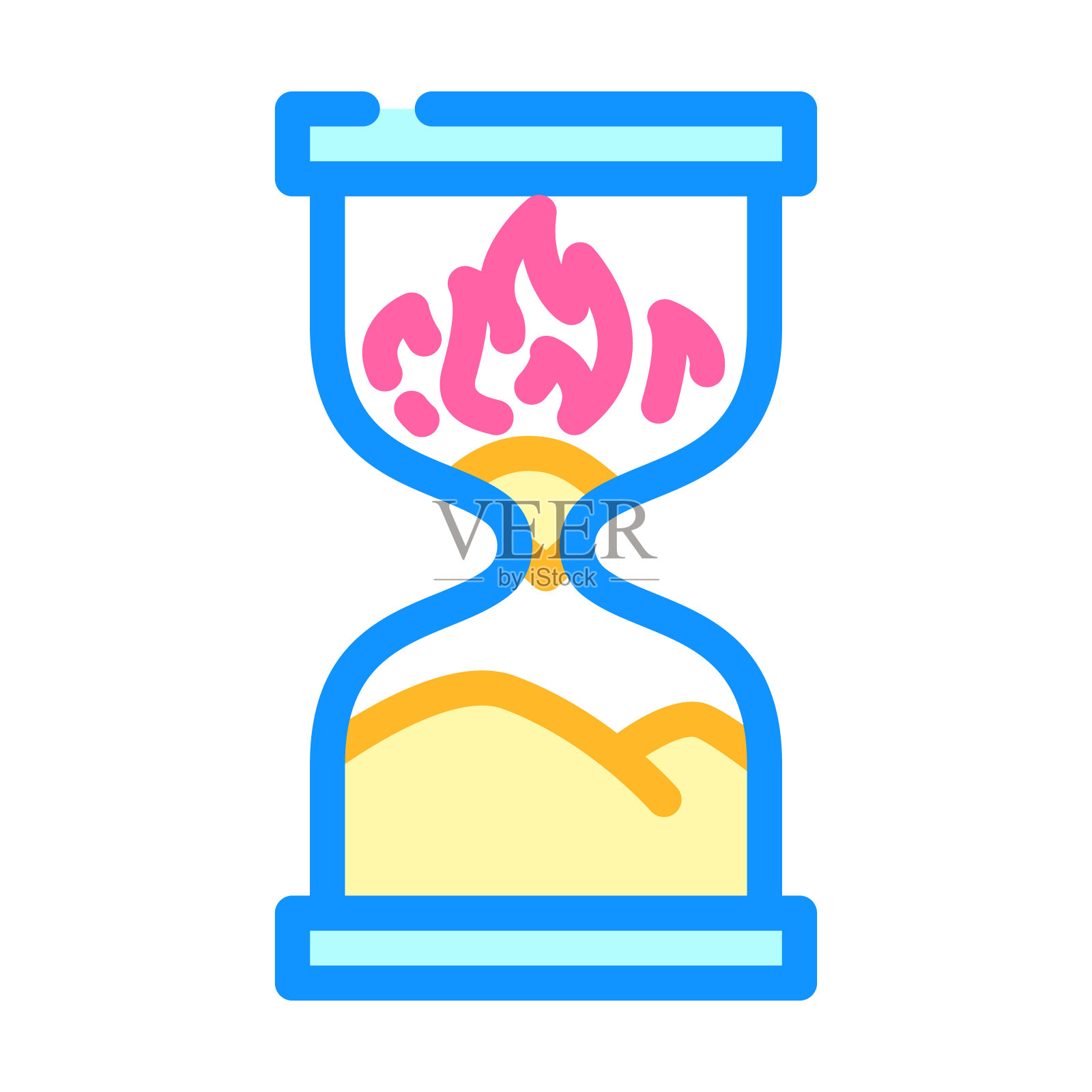 项目截止日期颜色图标矢量插图图标素材