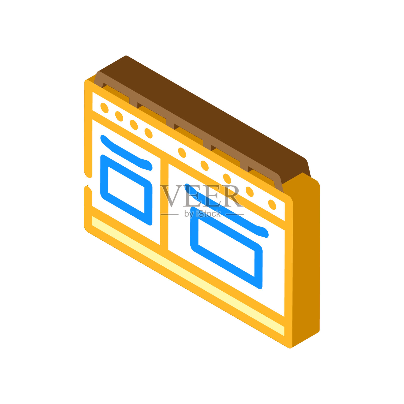 气体范围等距图标矢量插图图标素材