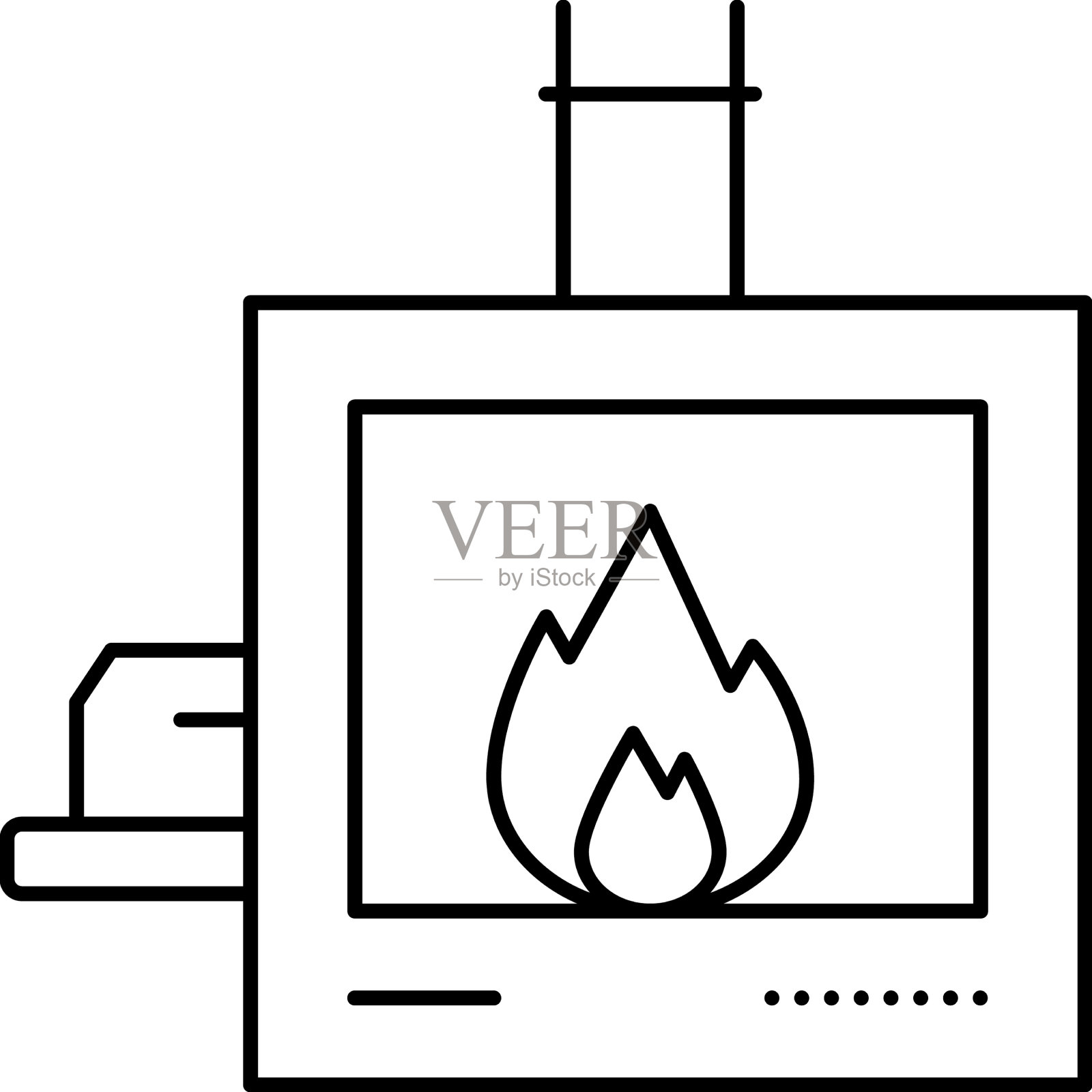 个人火葬线图标设计元素图片