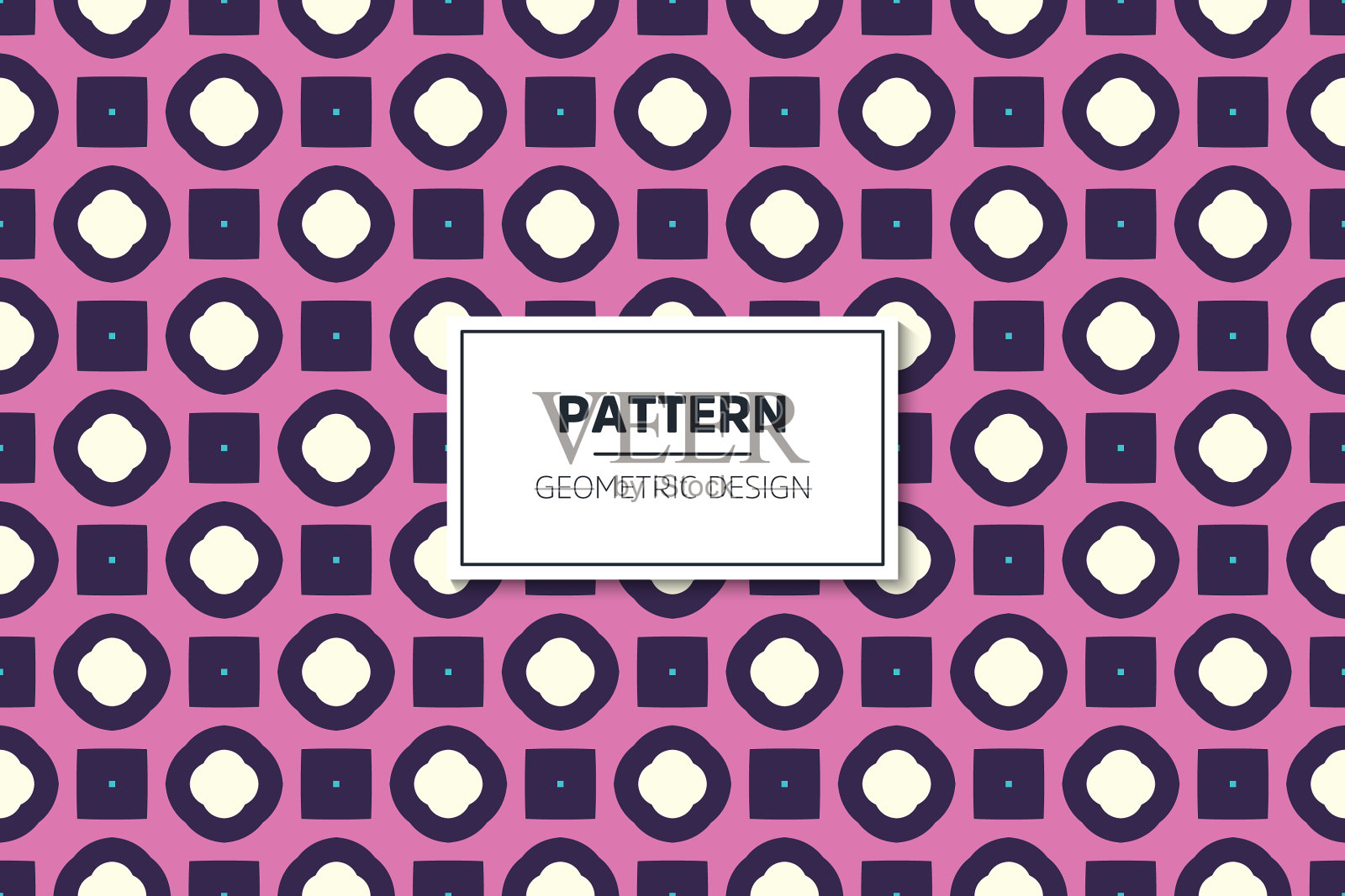 无缝图案与简单的彩色几何插画图片素材