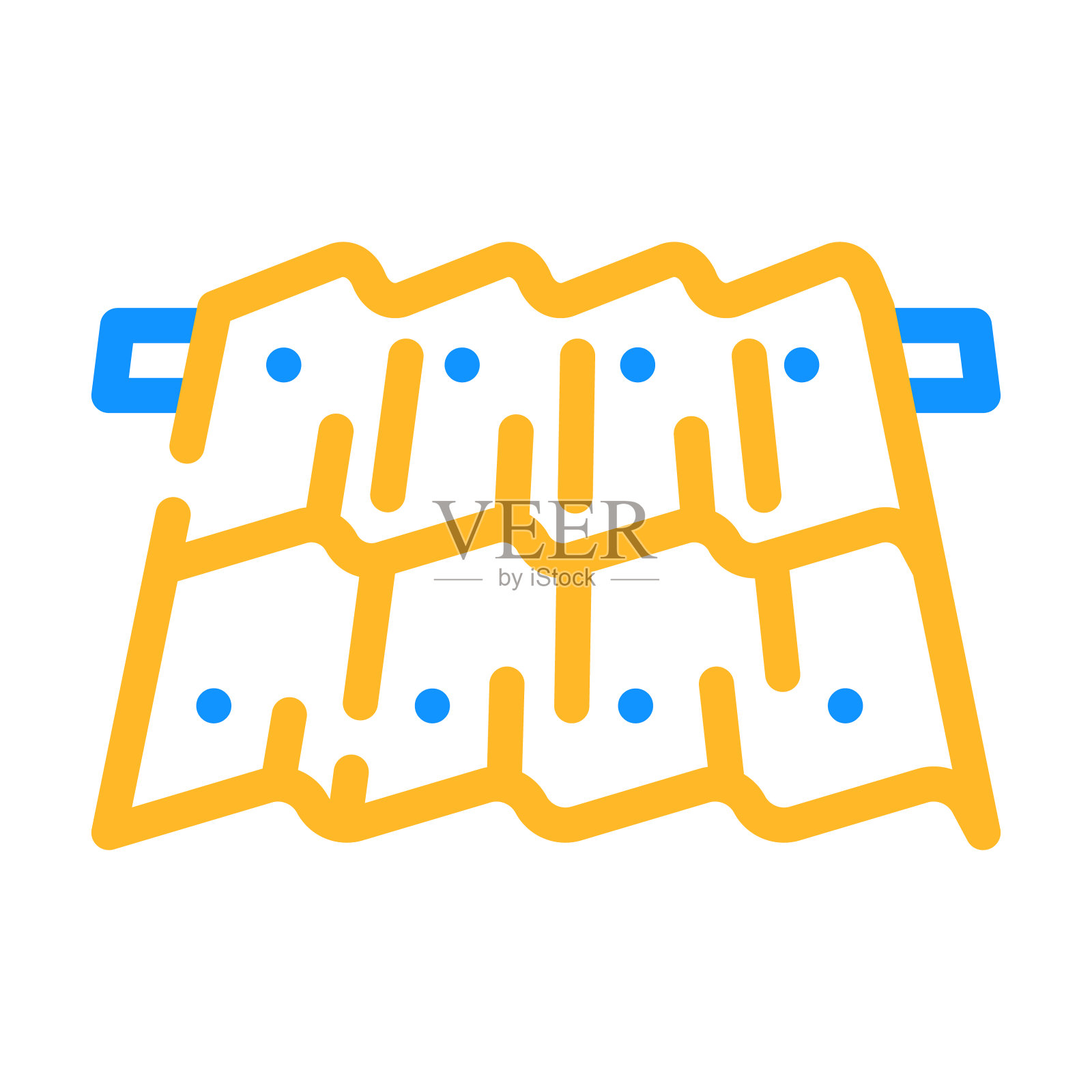 屋顶建筑材料颜色图标矢量插图插画图片素材