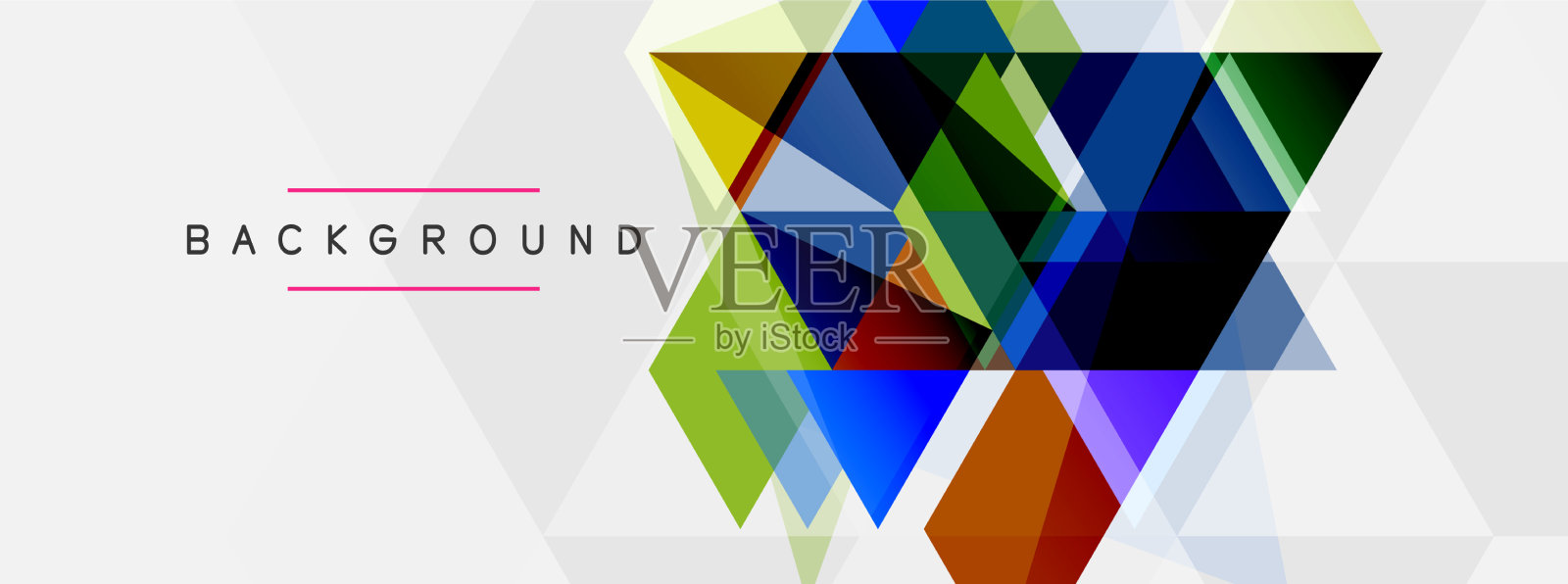 镶嵌三角形几何背景技术或插画图片素材