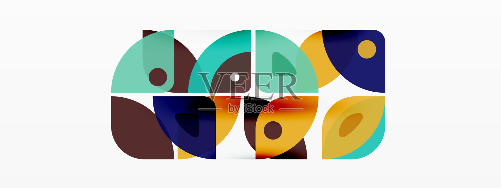 直线、正方形、圆形和三角形是几何的插画图片素材