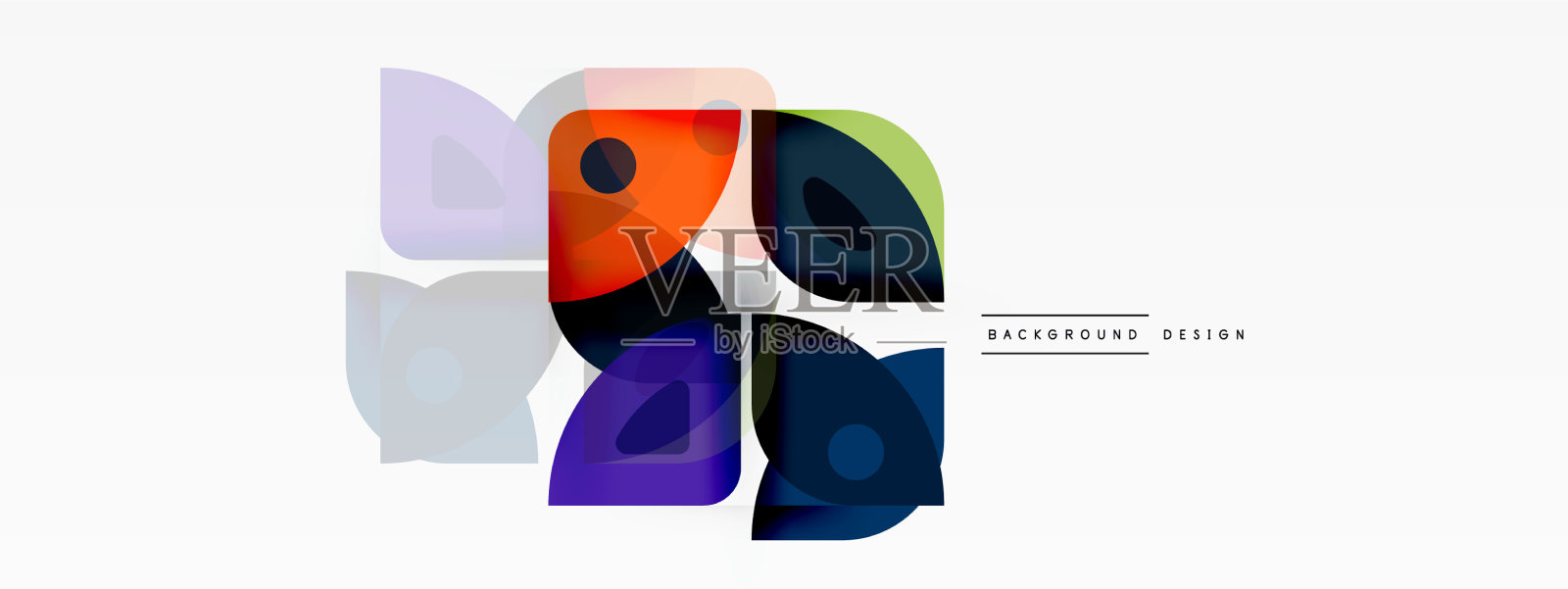 彩色最小几何抽象背景插画图片素材