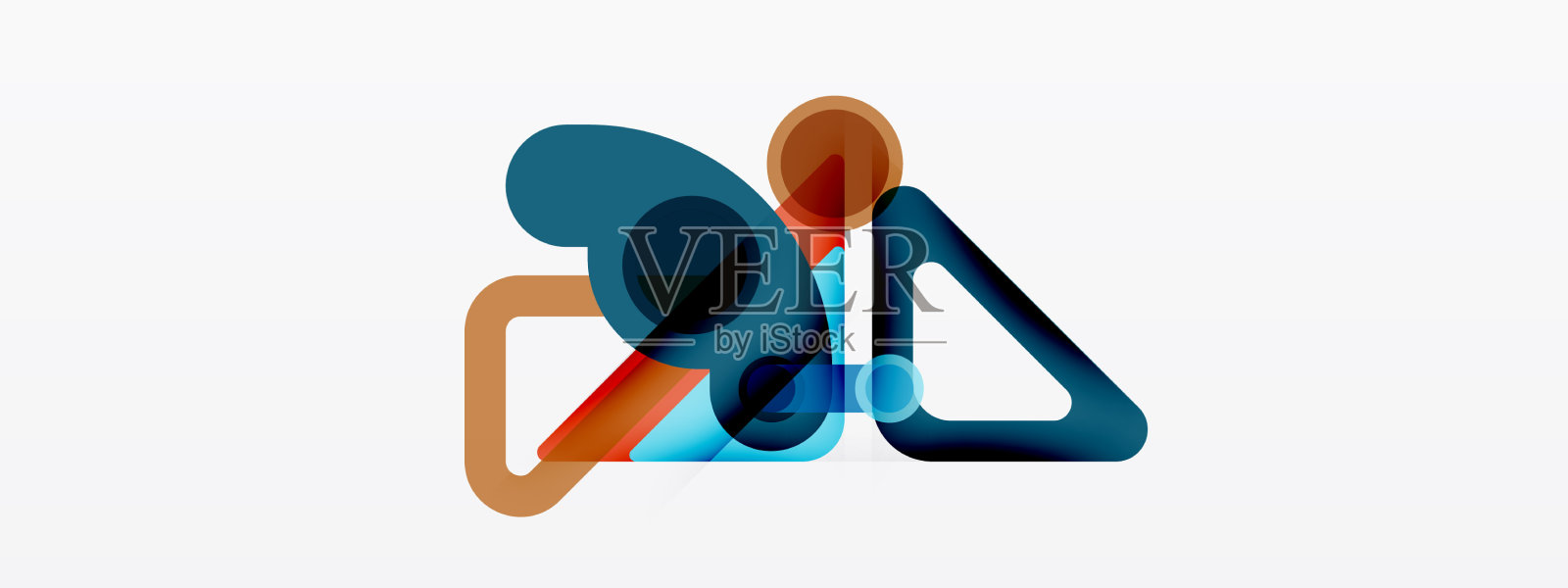 几何基本线圆抽象插画图片素材