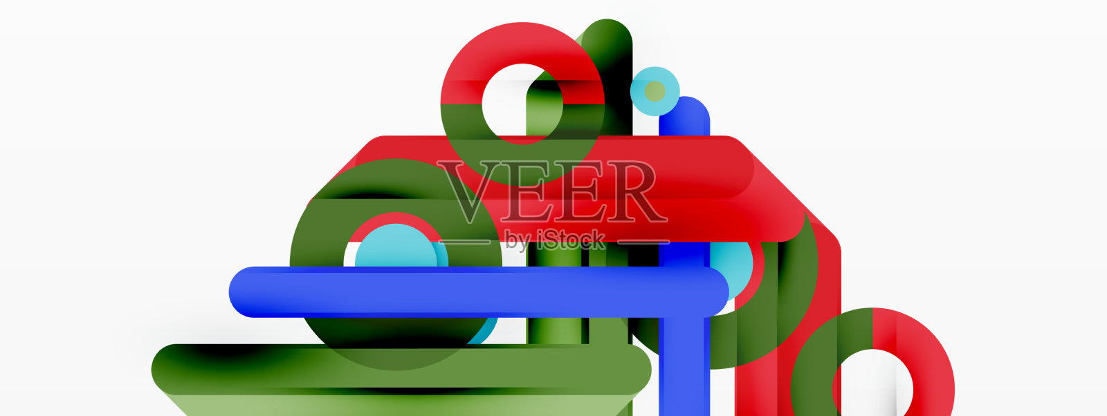 线条几何背景条纹和环插画图片素材