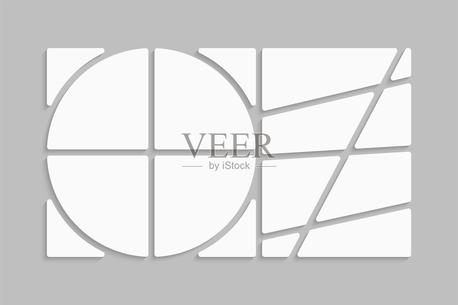 模板拼贴十二帧，图像，照片插画图片素材