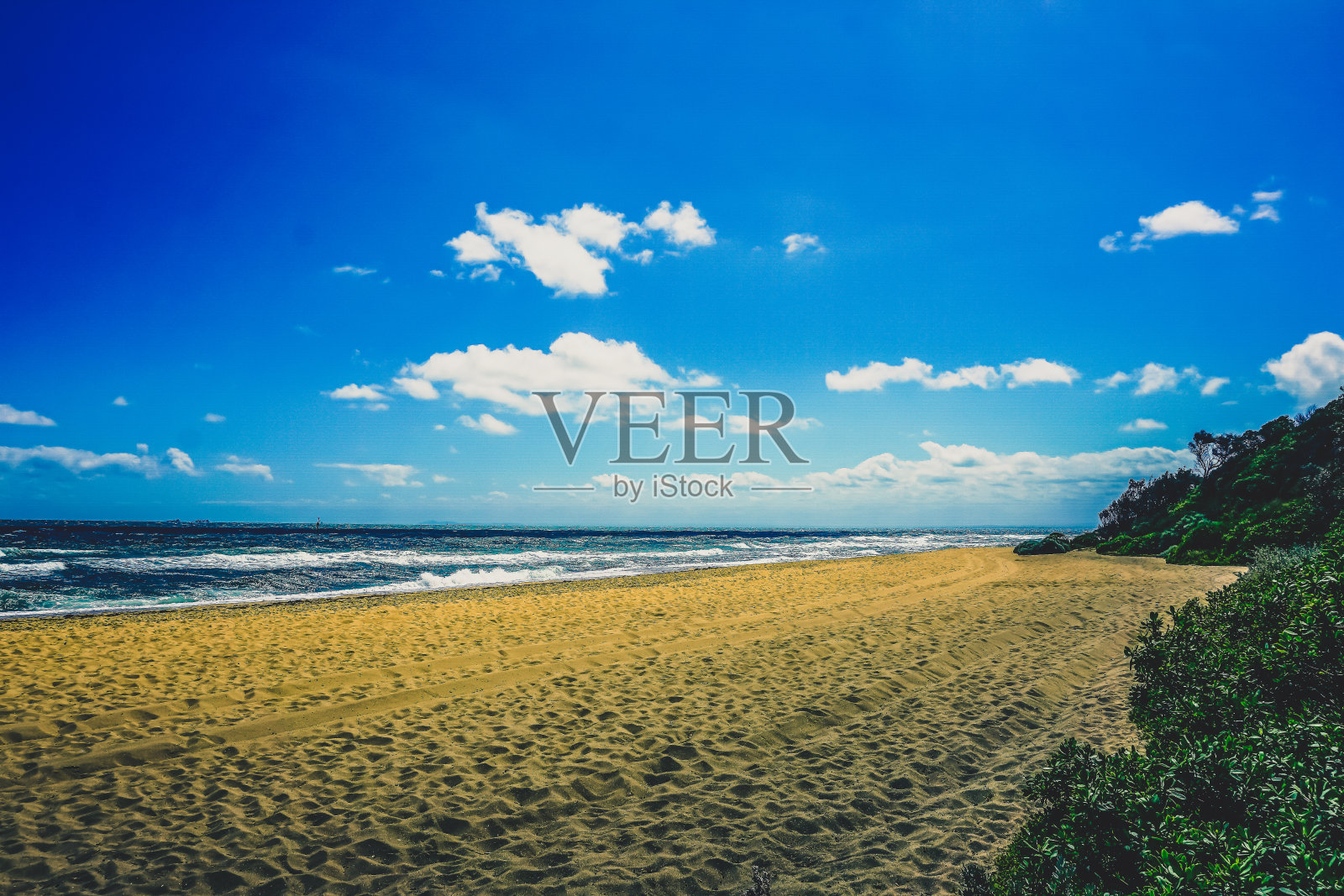 澳大利亚美丽的海滩。照片摄影图片