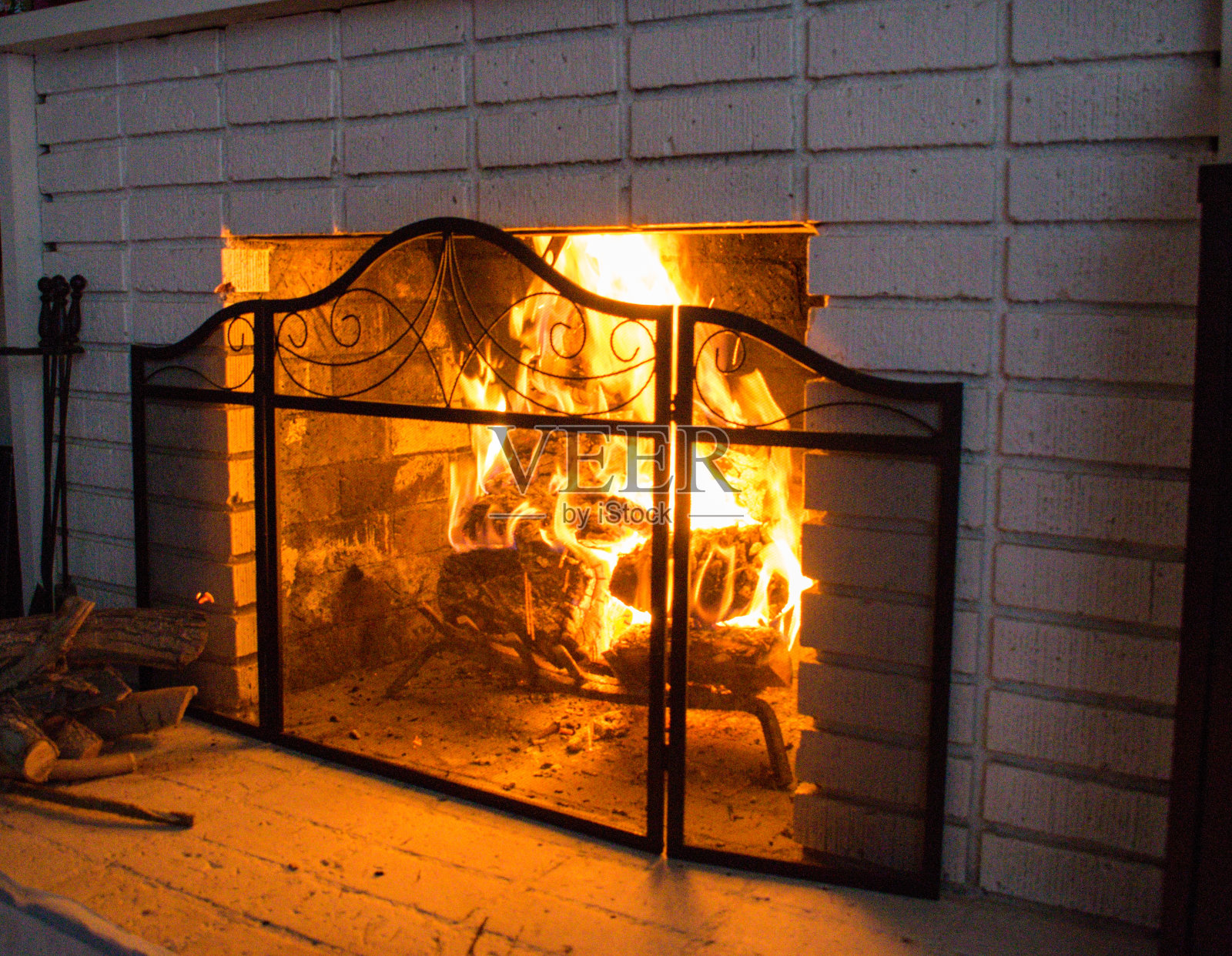 壁炉照片摄影图片