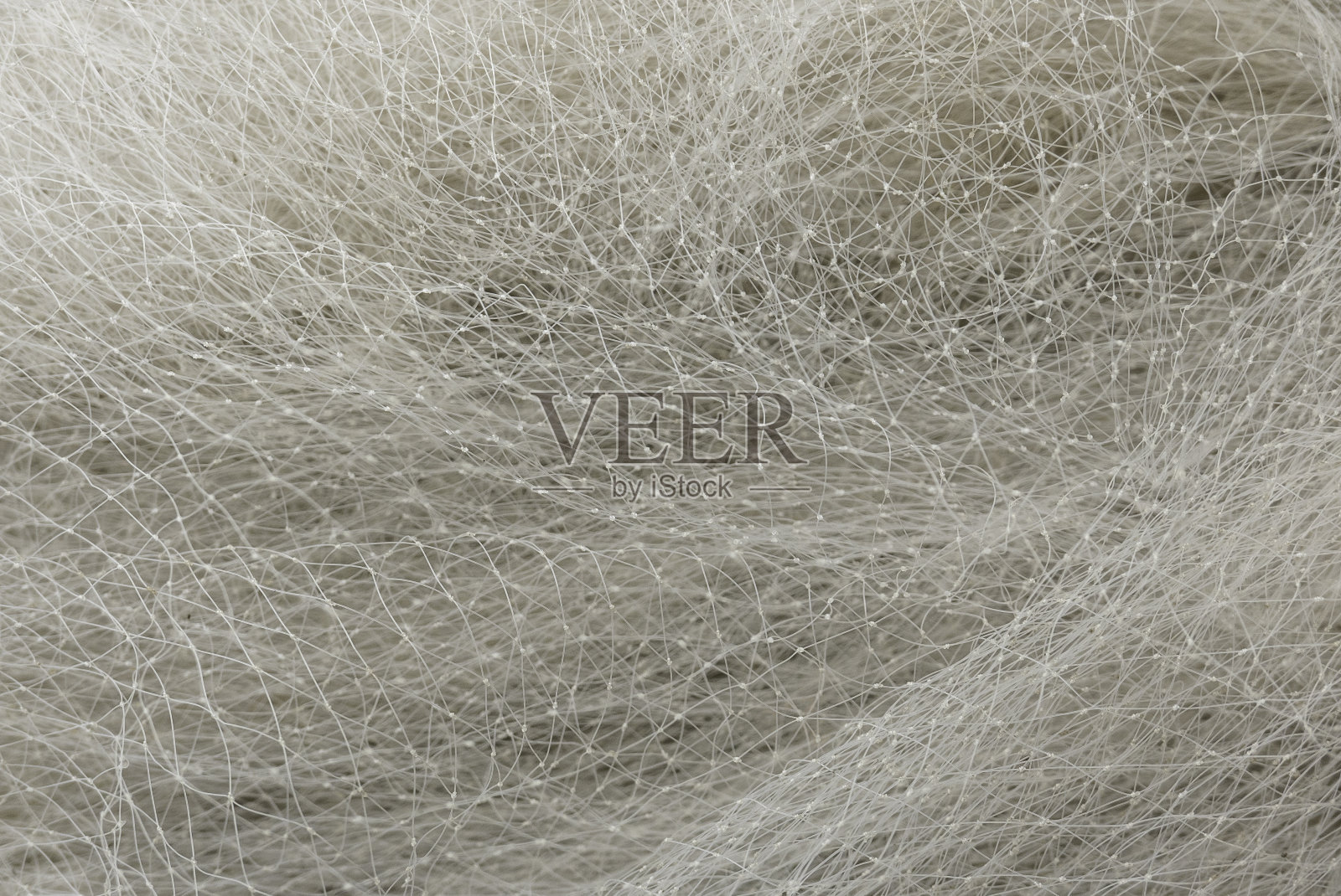 港口白色渔网的近景。照片摄影图片