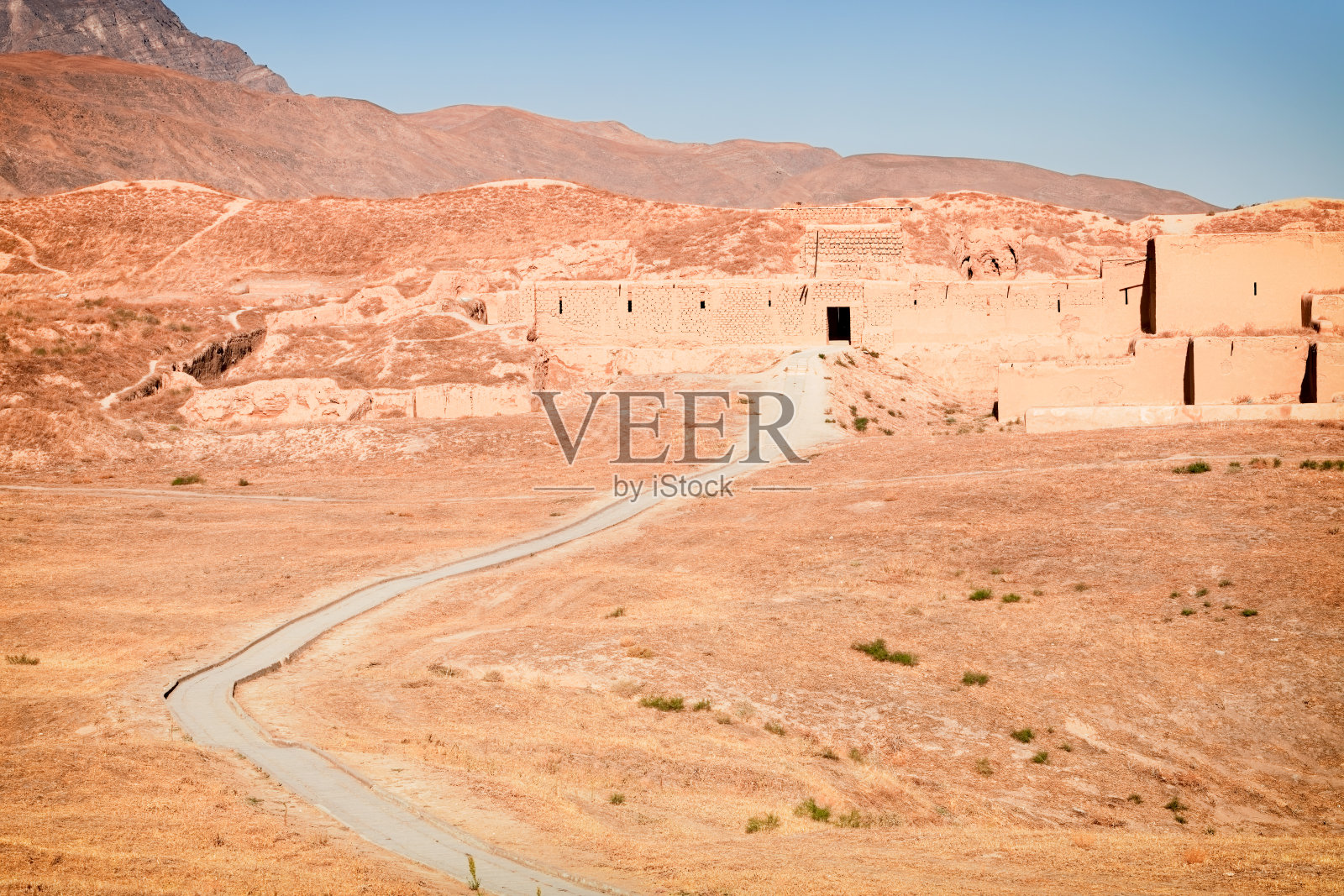 古帕提亚首都尼萨遗址位于土库曼斯坦阿什哈巴德附近的丝绸之路照片摄影图片