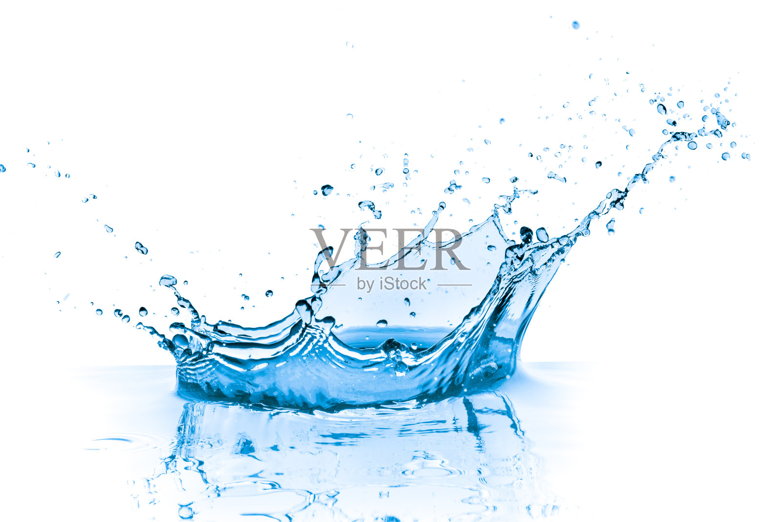 蓝色的水溅照片摄影图片