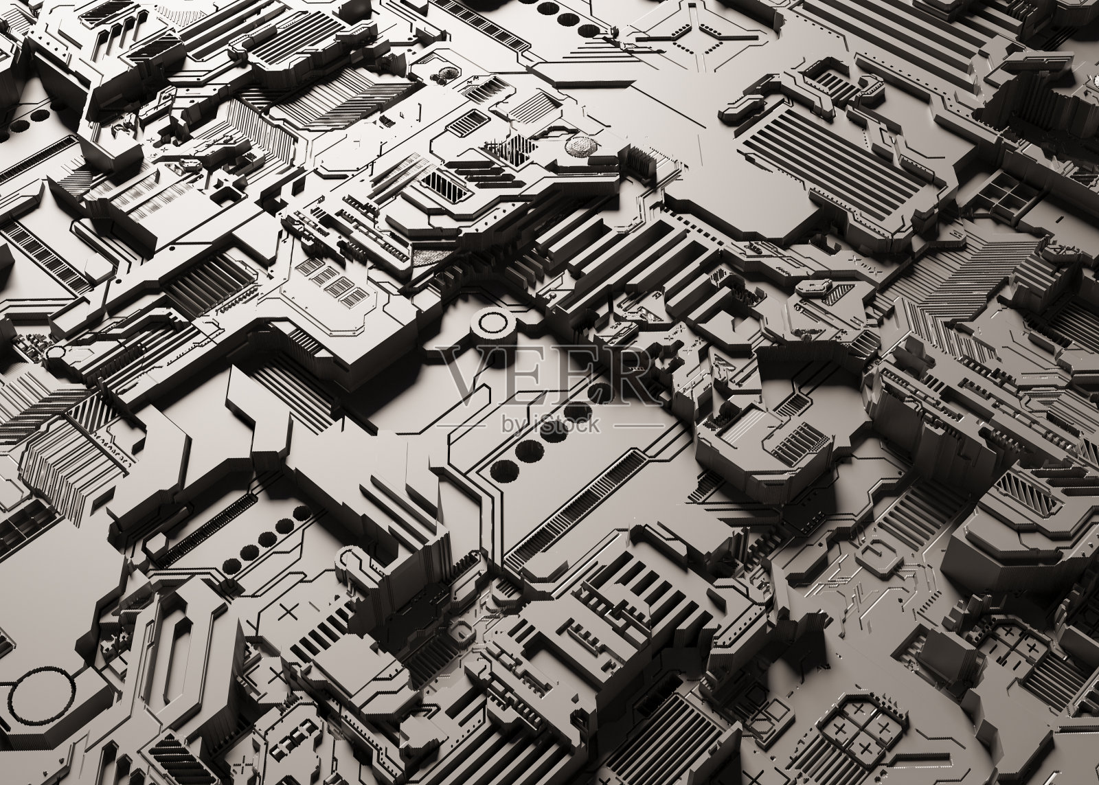 科幻抽象电子学背景。三维渲染照片摄影图片