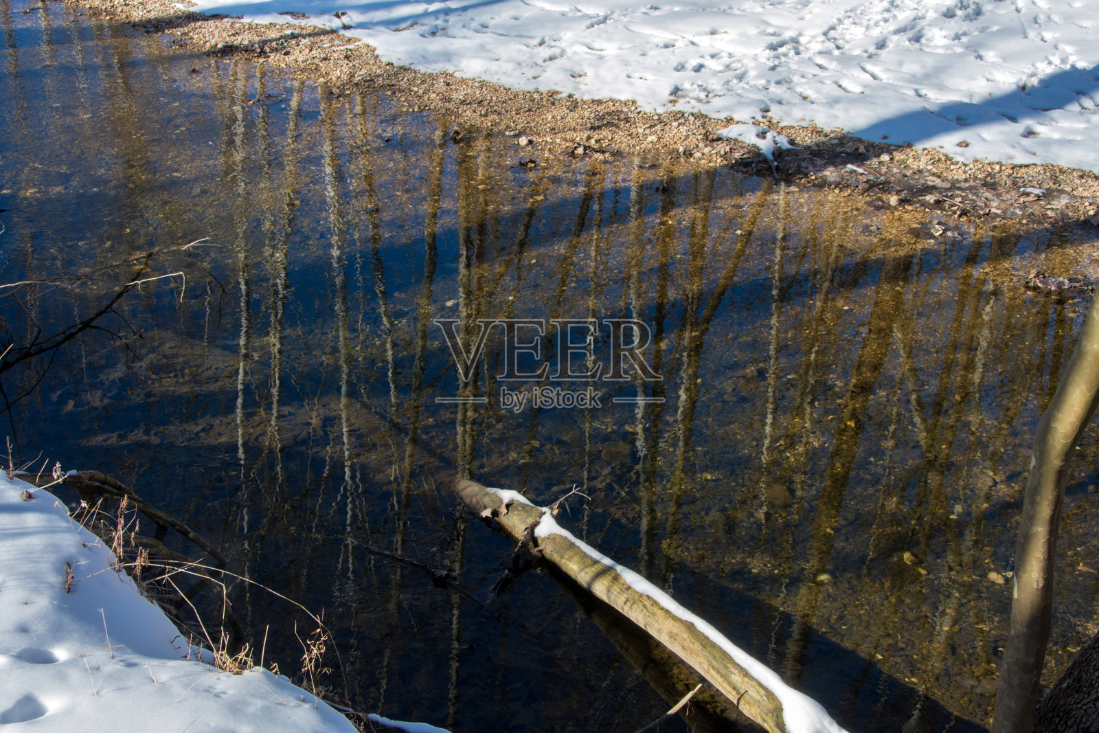 雪中的卡斯尔伍德州立公园-雪旁的冬季映像照片摄影图片