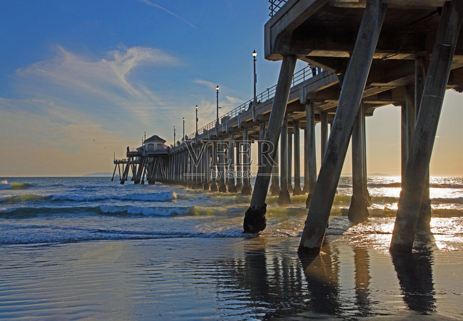 亨廷顿海滩码头照片摄影图片