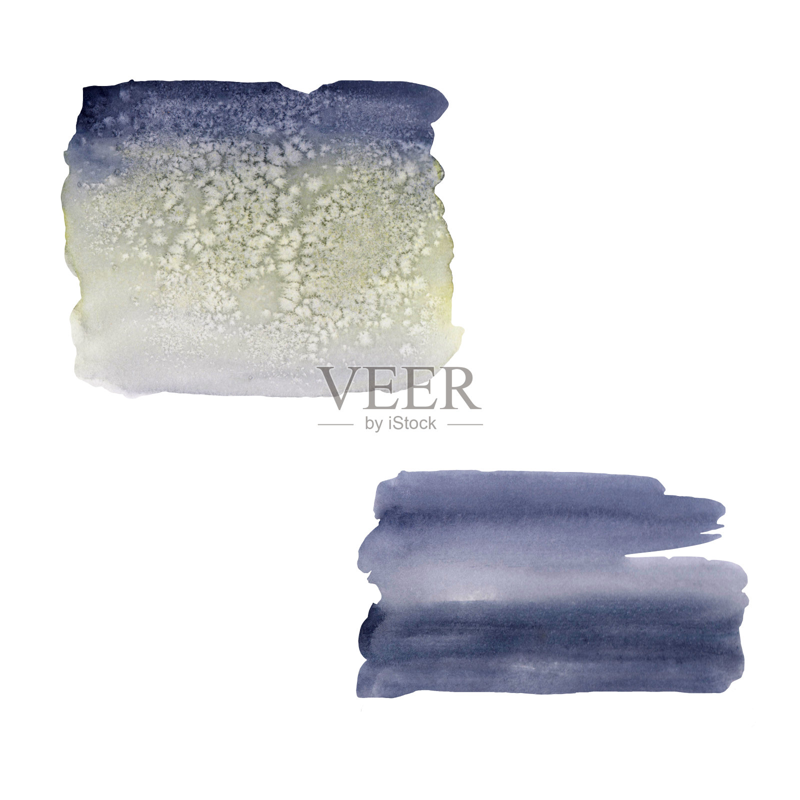 水彩插图污点孤立在白色背景。手绘。插画图片素材