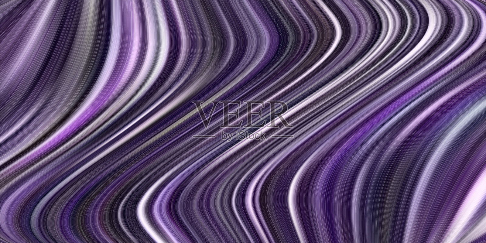 矢量三维插图的抽象条纹波状插画图片素材