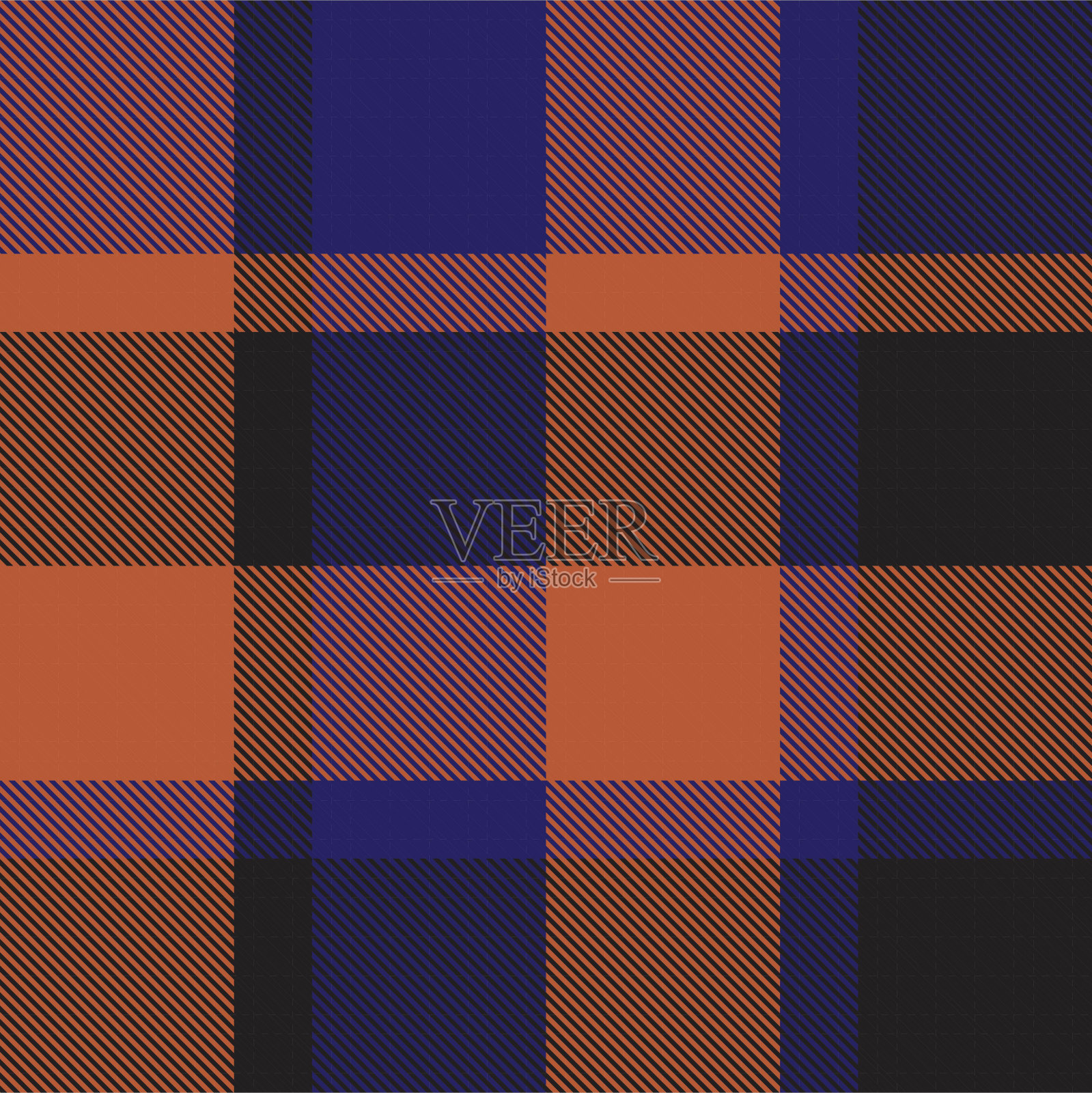 棕色不对称格纹纹理无缝图案插画图片素材